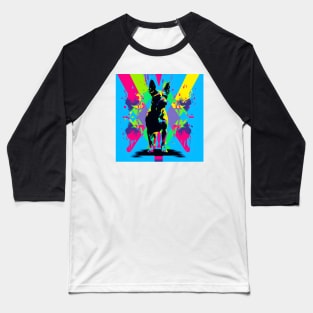 Rat Terrier Colorful Graphic Baseball T-Shirt